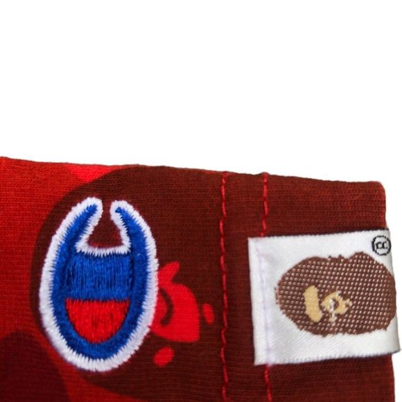 A Bathing Ape Bape X Champion T Shirt Red Camo Small - Picture 15 of 16